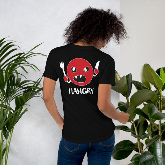 Hangry back  / Hangry Unisex Black t-shirt